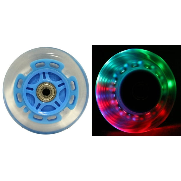 Upgrade Led Light Up Wheels for Razor Kick Scooter,2-Pack 98mm Flashing Push Scooter Replacement Wheel Set